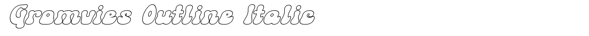 Gromvies Outline Italic image